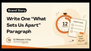 Write One “What Sets Us Apart” Paragraph