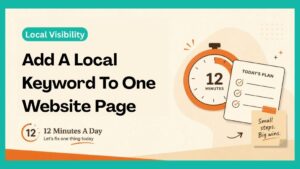 Add a Local Keyword to One Website Page