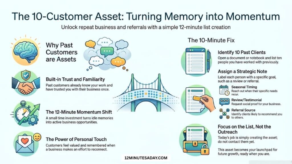 Make a List of 10 Past Customers or Warm Contacts