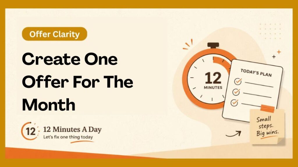 Create One Offer for the Month