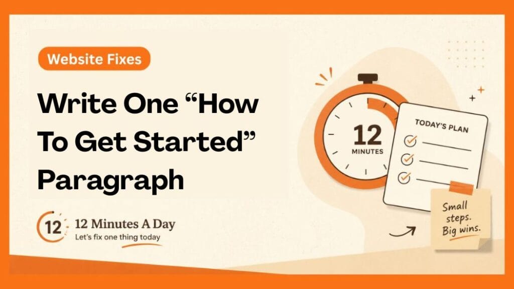 Write One “How to Get Started” Paragraph